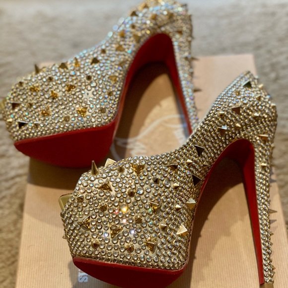 Louboutin Ring Strass Platform 41.5 BNIB Authentic - Picture 6 of 6